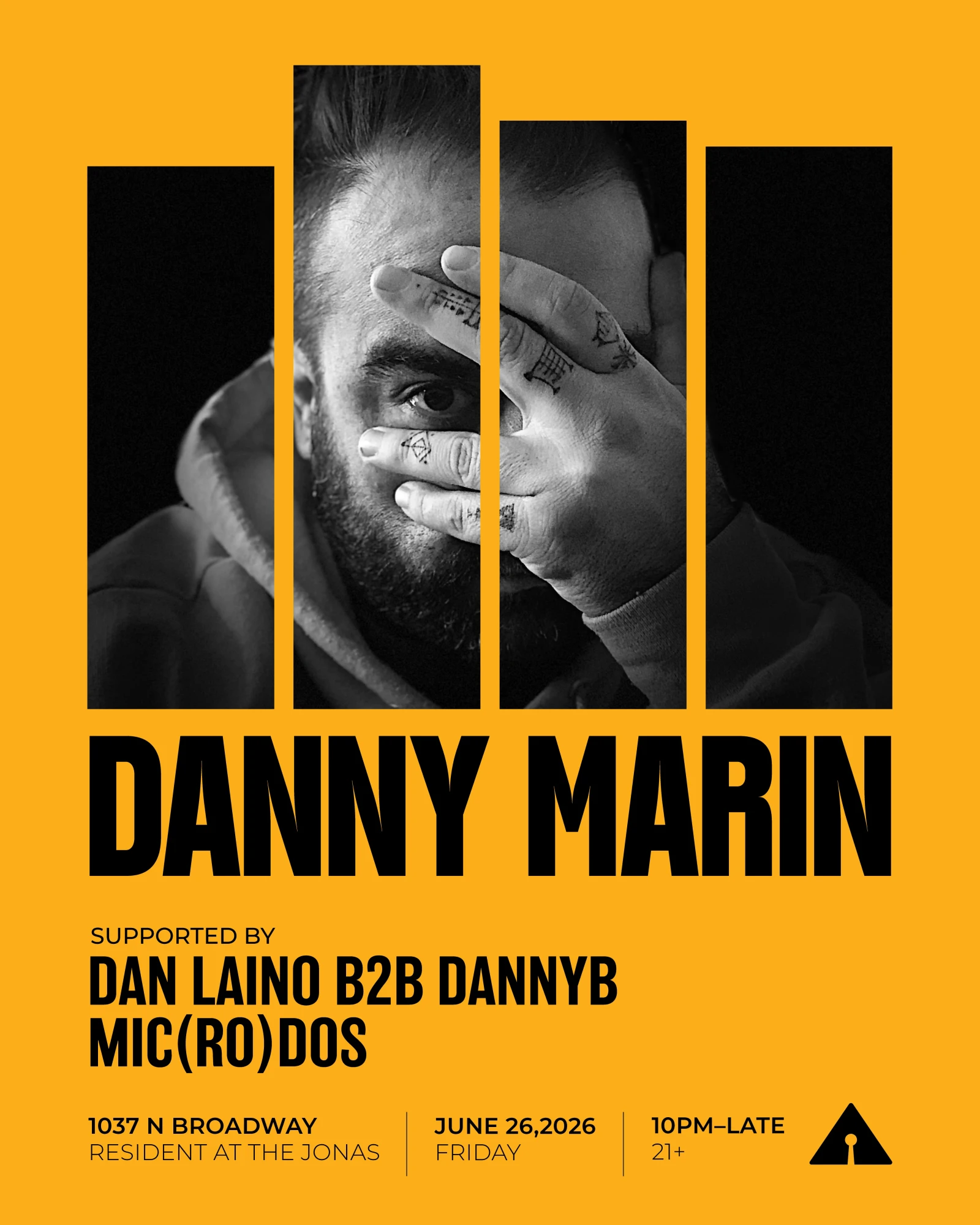 Danny Marin · Dan Laino B2B DannyB event artwork
