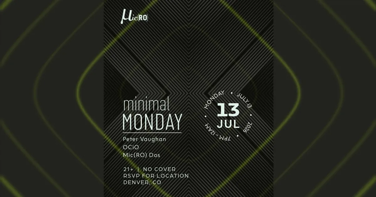 Minimal Monday: Peter Vaughan event artwork